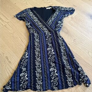Loft Floral Navy Dress